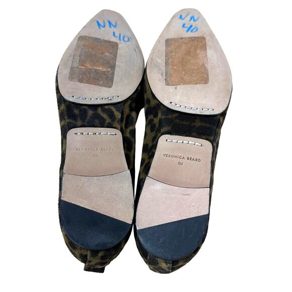 Veronica Beard NWOB Champlain Chain Leopard Loafer 6M Gold Chain Vamp Suede - Picture 8 of 10